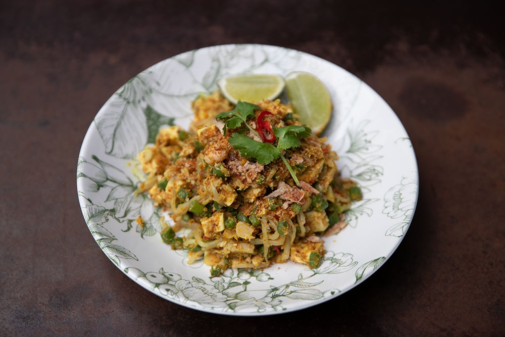 Crispy fried tofu with mixed veges at Warisan Restaurant