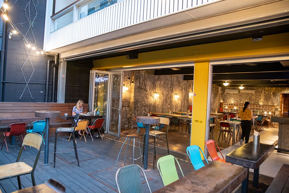 Exterior seating at Warisan Restaurant