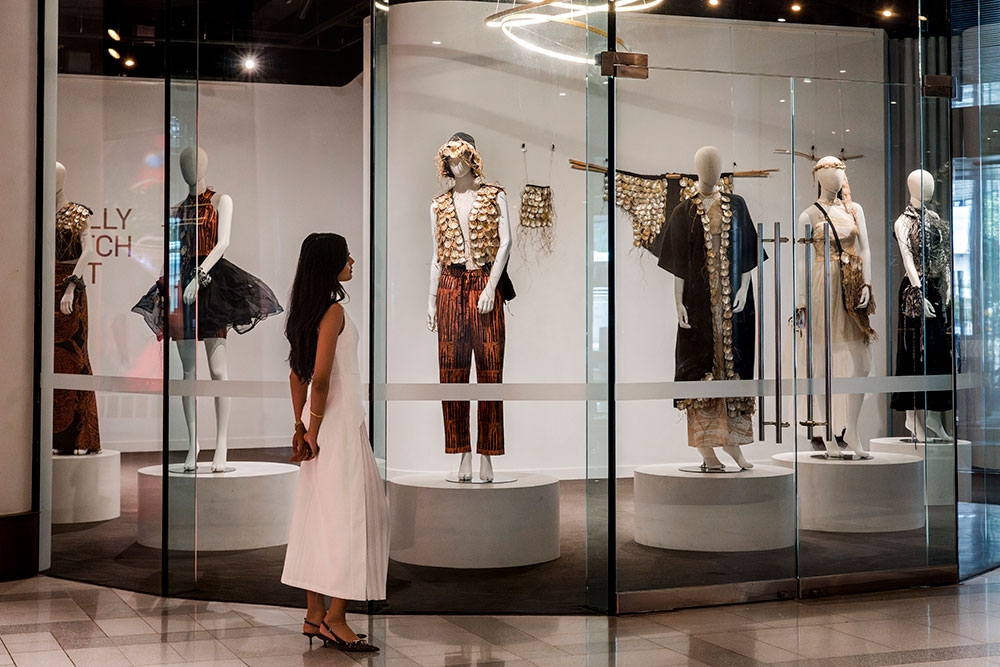 Clothing display at Brisbane Quarter