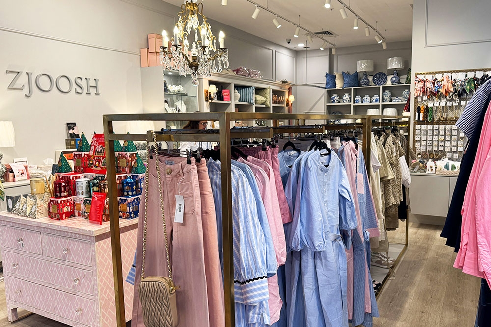 Racks of clothes for sale inside Zjoosh, West End, Brisbane