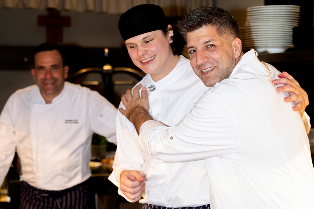 Massimo Speroni and chefs