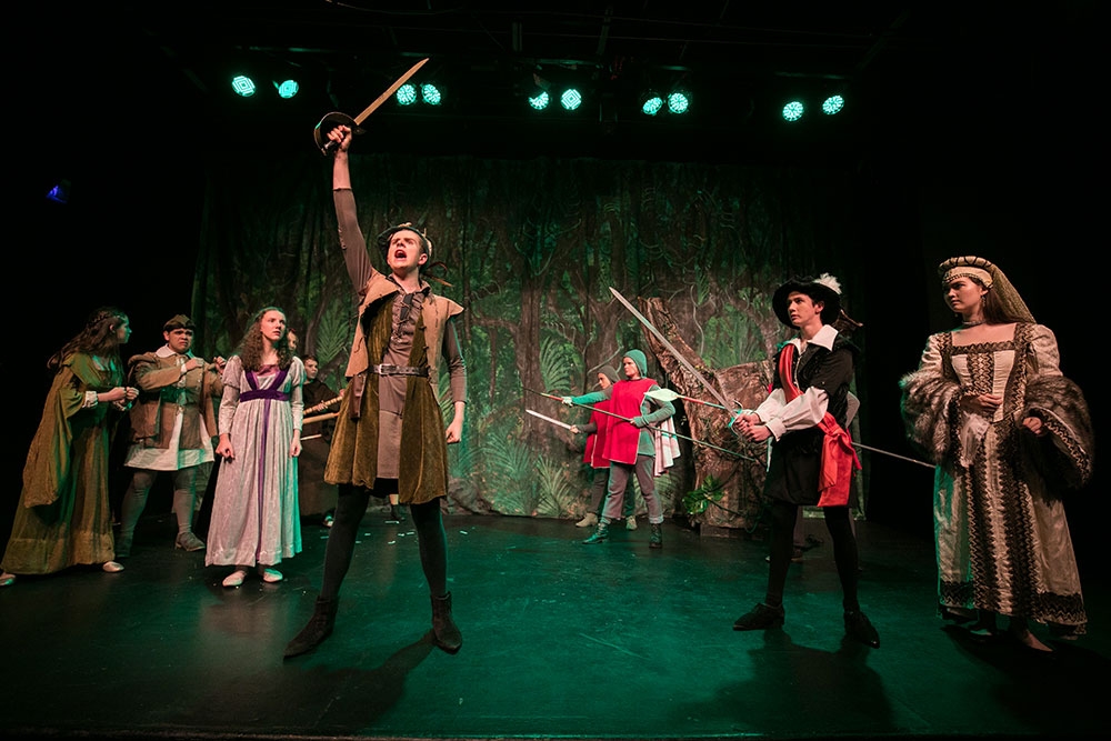 Actors on stage at Brisbane Arts Theatre