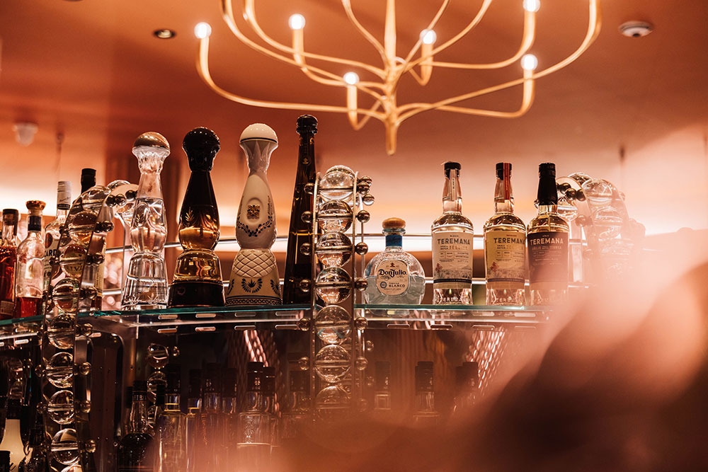 Drinks at the bar at Palais at Cloudland, Fortitude Valley