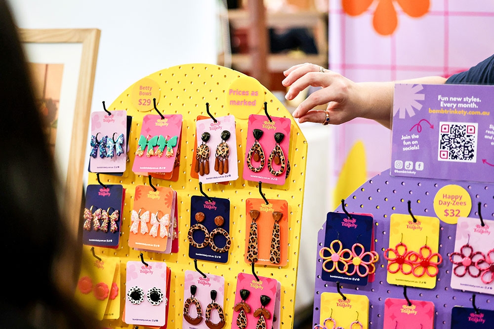 Jewellery stall at The BIG Handmade Christmas Design Market