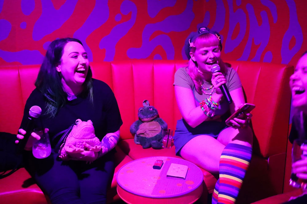 People doing karaoke inside Lost Souls Karaoke Fortitude Valley