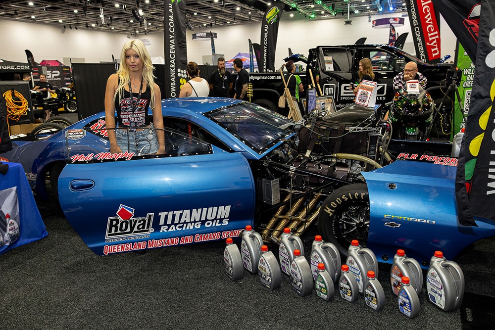 Woman with cars and products