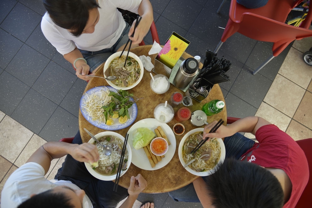 Dishes of pho Sunnybank