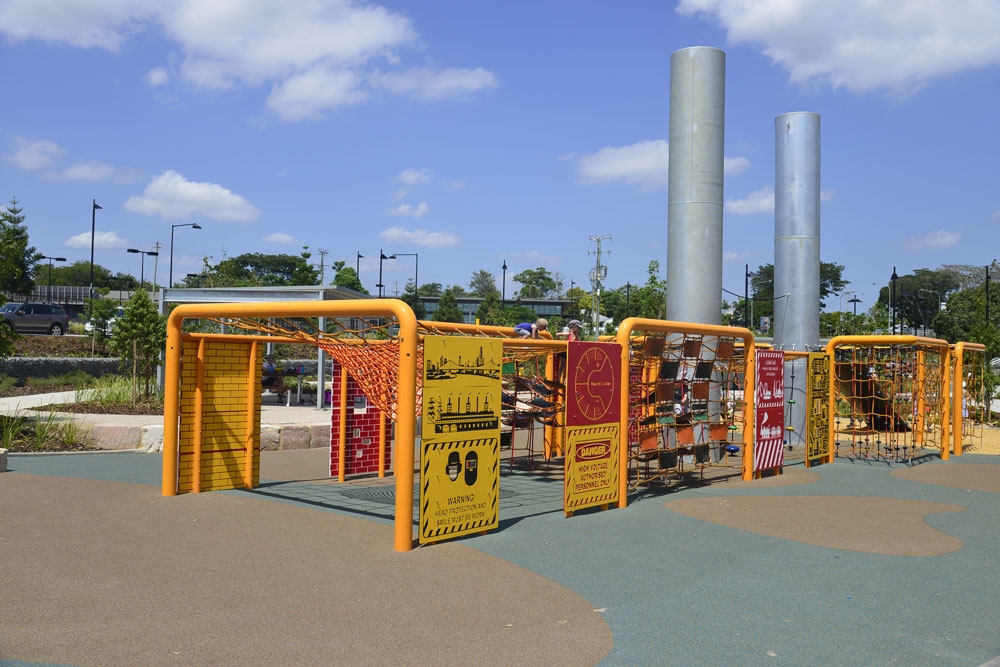 Playground equipmement in Ken Fletcher Park Tennyson Kids Playground