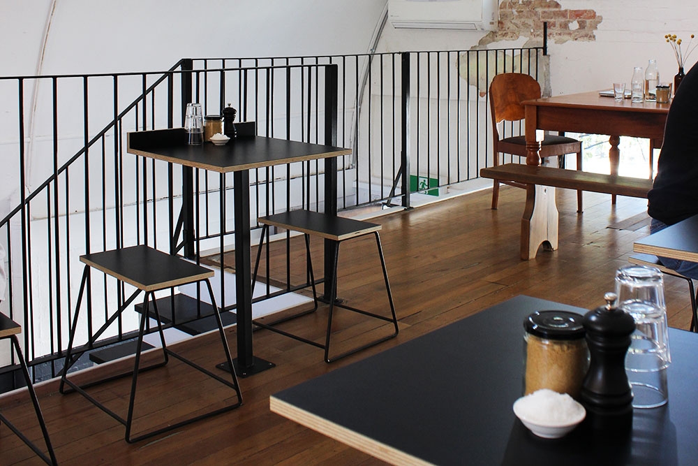 Seating upstairs inside King Arthur Cafe Fortitude Valley