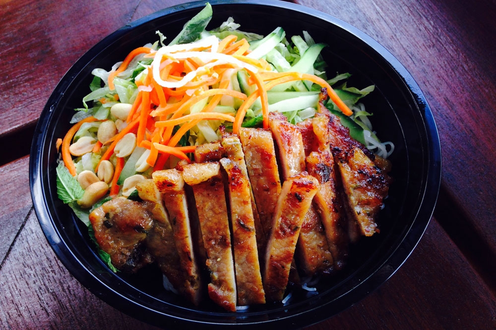 Plate of Vietnamese food at Mrs Luu's Bowen Hills