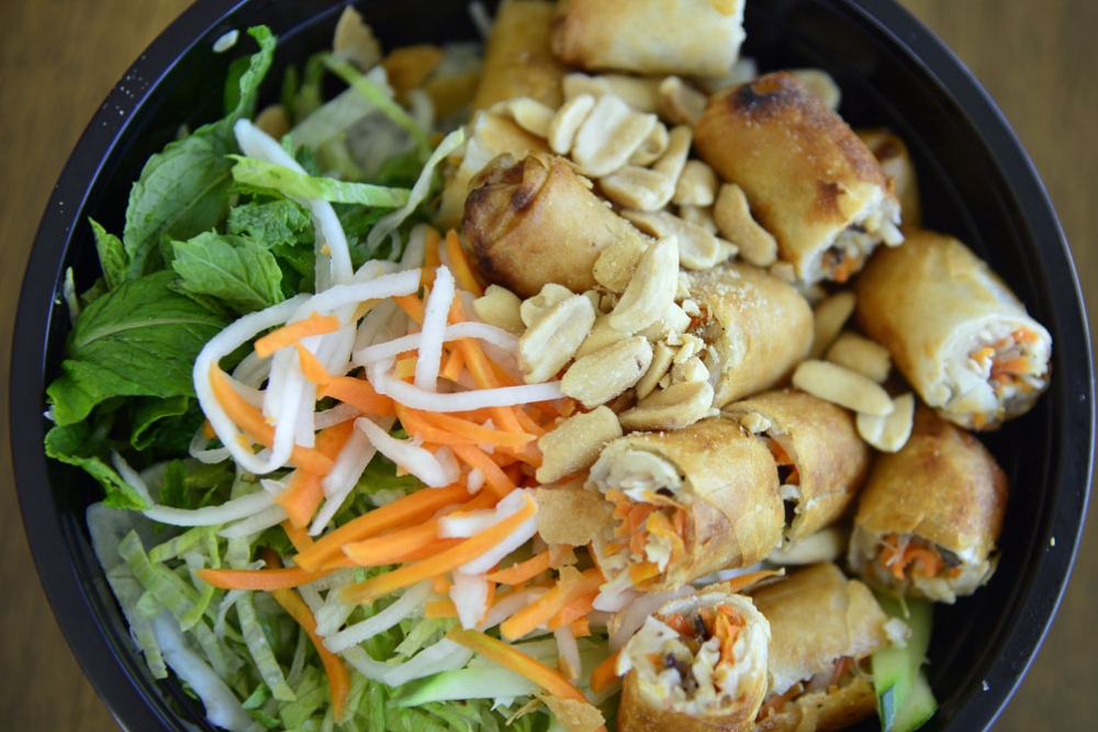 Plate of Vietnamese food at Mrs Luu's Bowen Hills