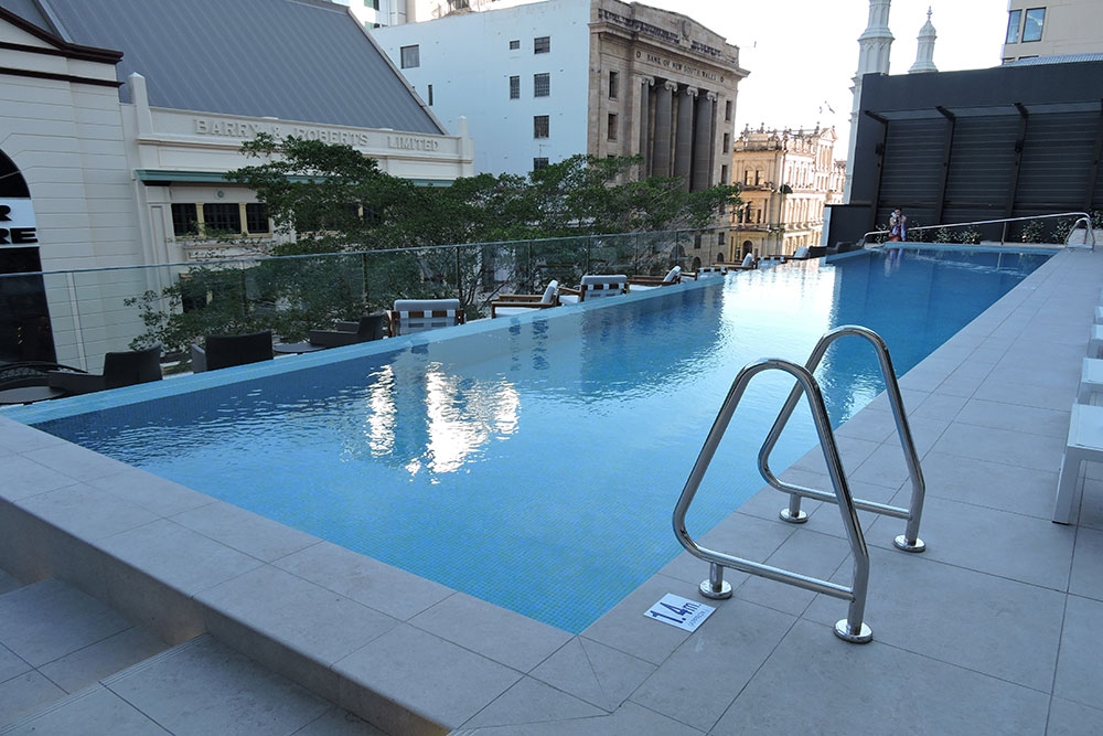 Pool area overlooking Queen Street 