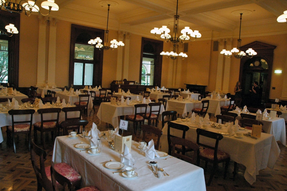 High tea hall inside Parliament House in Brisbane