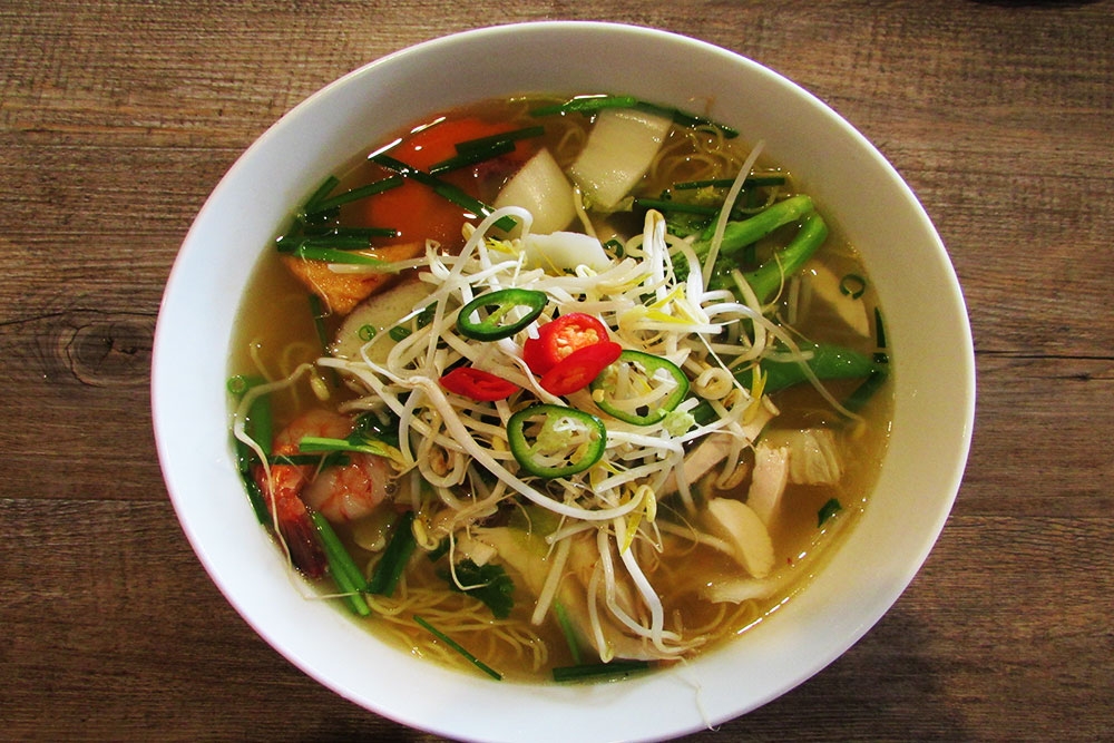 Pho Inn Camp Hill's bowl of pho on table