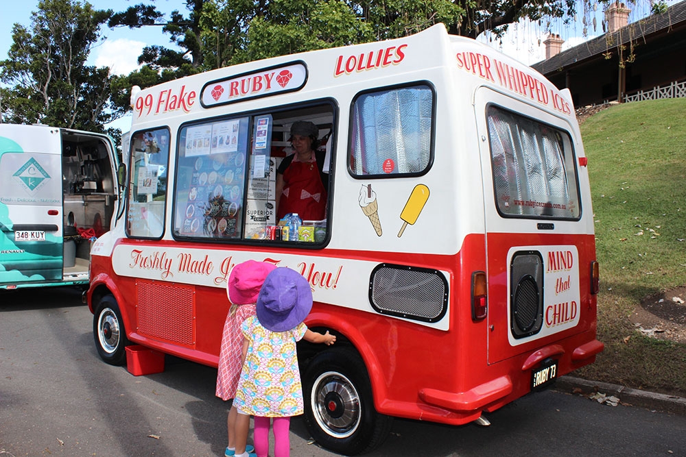 red ice cream van