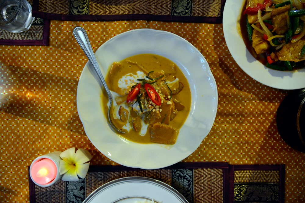 Curry in a bowl at Ruean Phae Thai Restaurant Newstead