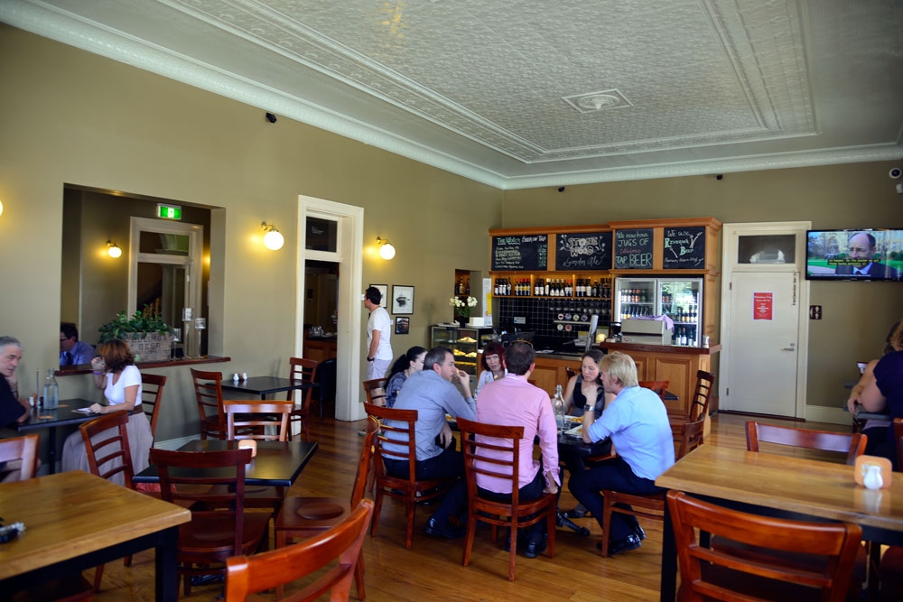 People sitting inside the Ulster Hotel in Ipswich