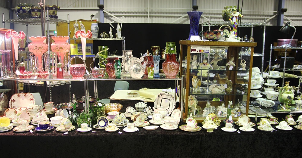 Wares on display at Albion Antique & Collectables Fair