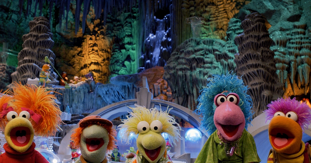 Muppets on stage at the Make, Believe, Magic The Worlds of the Jim Henson Company show