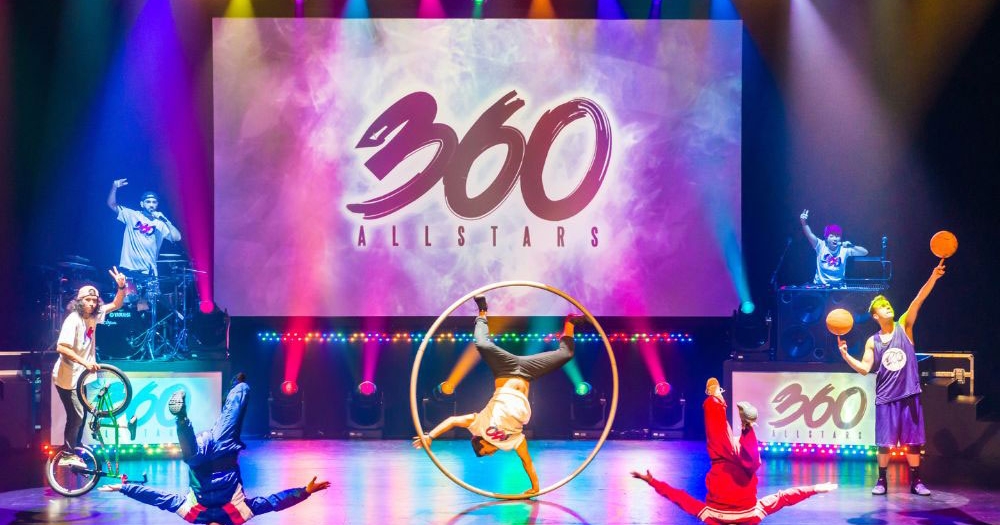 Performers on stage 360-ALLSTARS