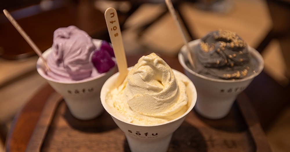 Three gelatos