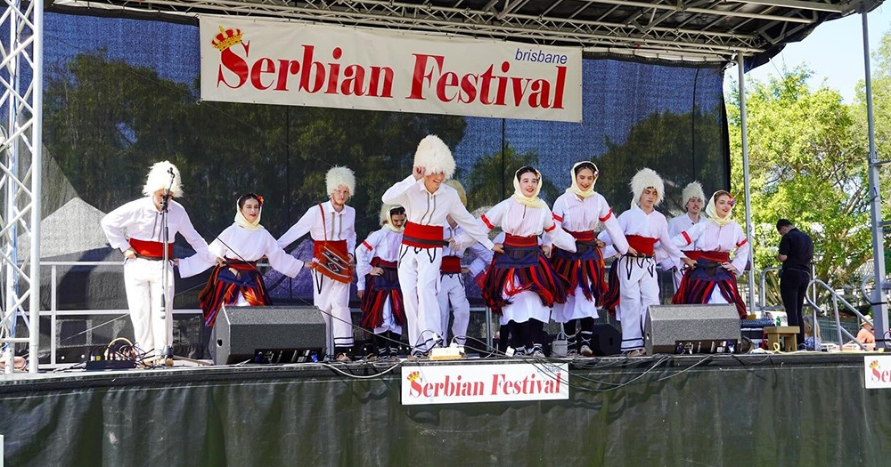 Dancers on stage Brisbane Serbian Festival