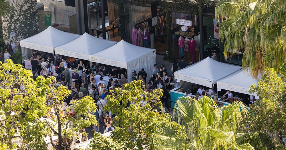 Aerial view of James Street Food & Wine Trail 
