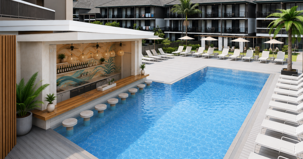 adults only escape pool area 