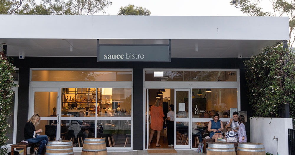 Ouside view of Sauce Bistro