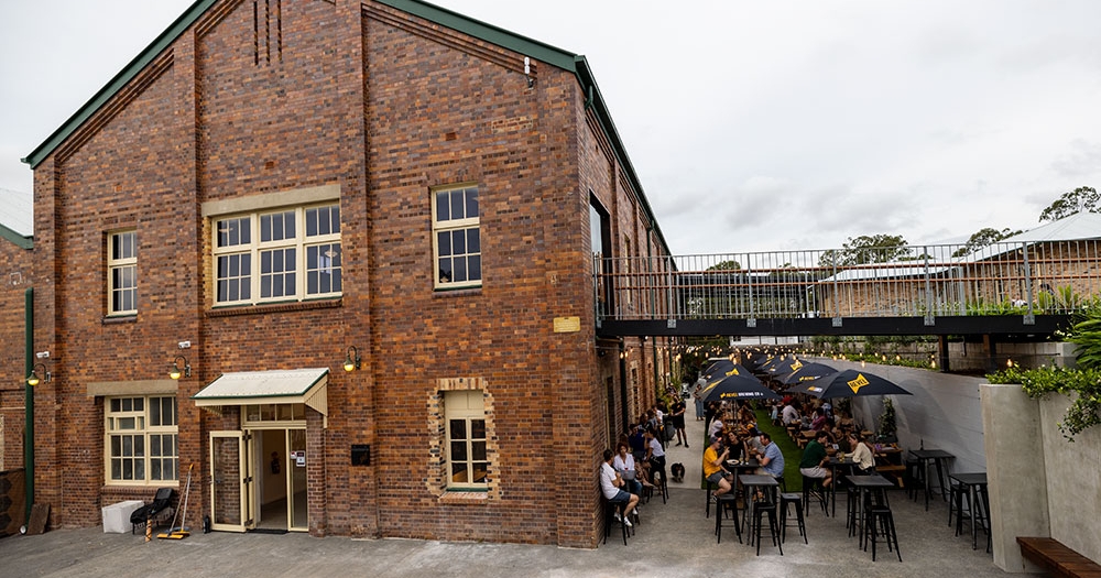 Exterior facade of Revel Brewing Co