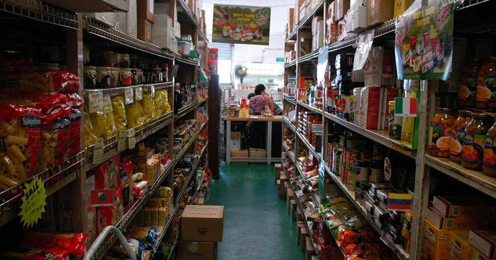 Groceries on aisles inside Pennisi Cuisine Woolloongabba