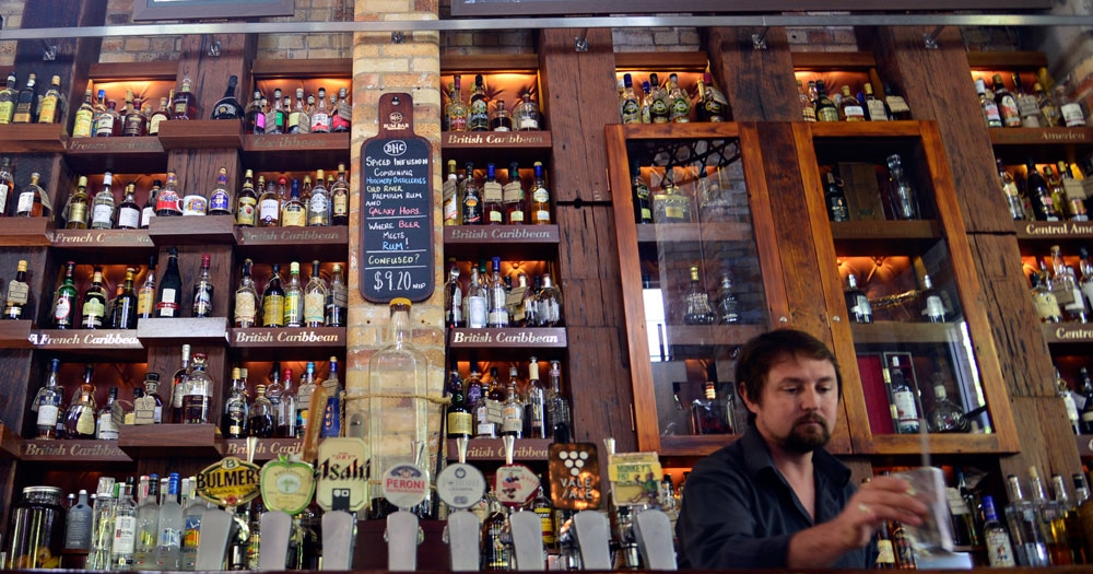 Wall of rum at Substation 41